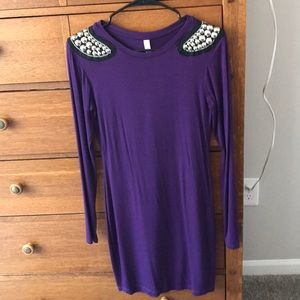 Purple long sleeve dress